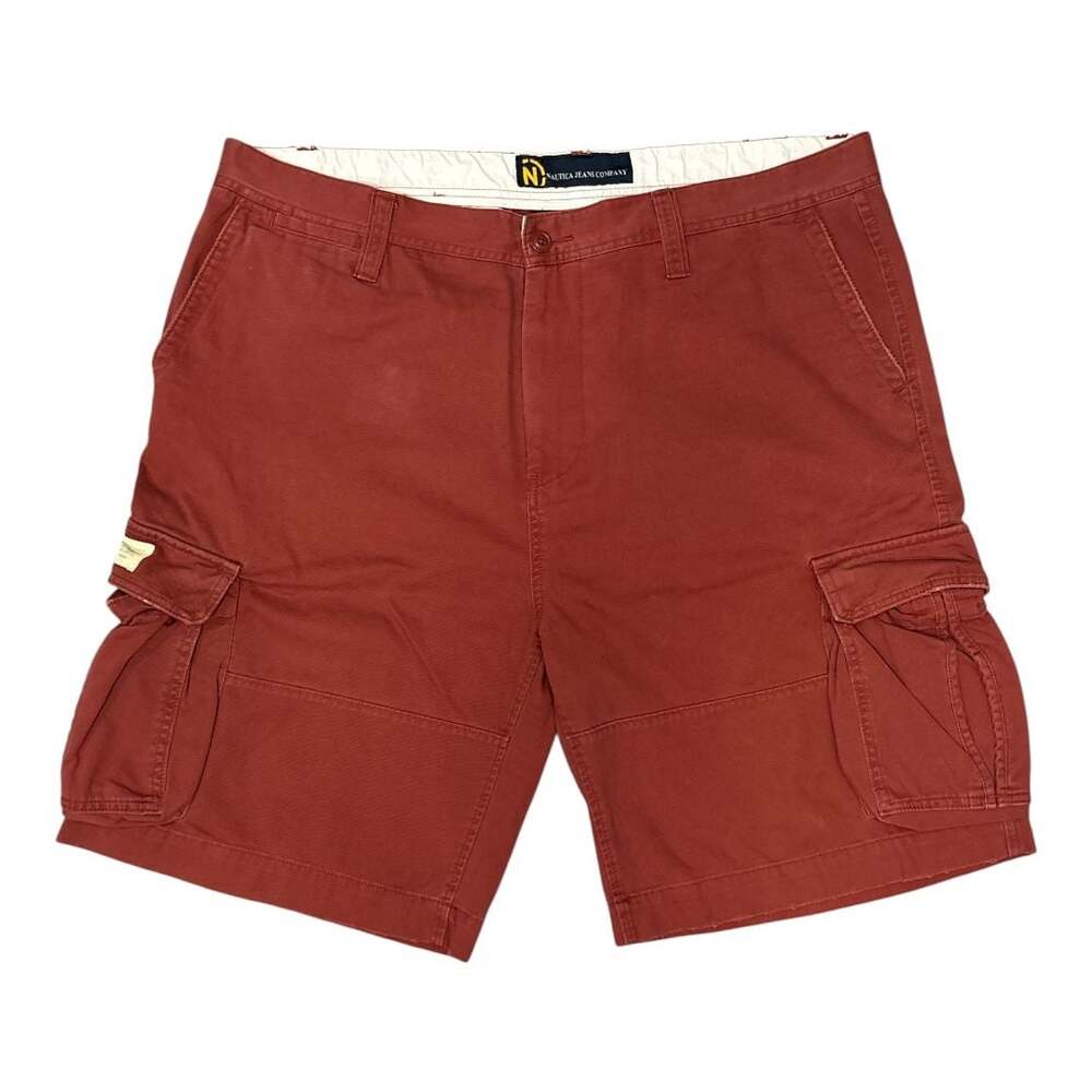 Nautica Cargo Shorts 42W Men’s Vintage Workwear Utility Streetwear Rust Brown